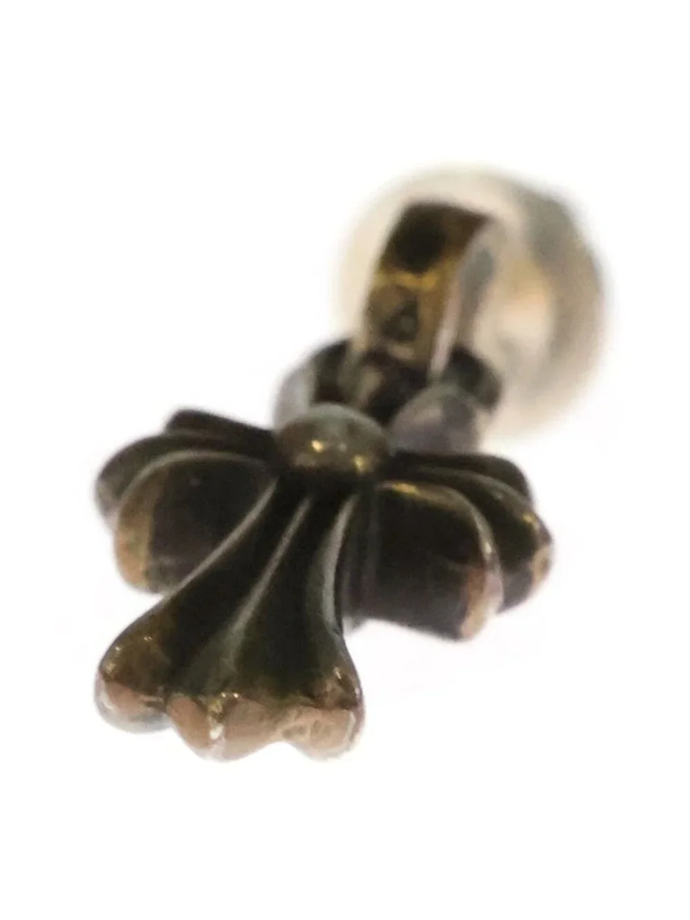 Chrome Hearts Bby Pprchn Baby Fat Cloth Drop Earrings Silver